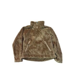 The North Face Fuzzy Fleece Pullover Sweatshirt Brown Neutral Women's Size M